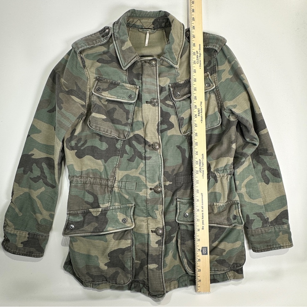Free People Utility Jacket Not Your Brothers Camo Cotton Small - Picture 12 of 12